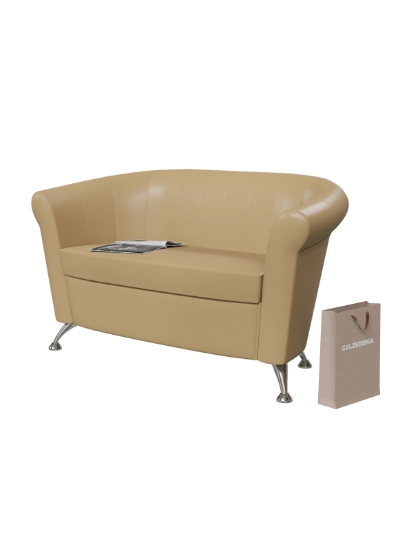 Банкетка 6-5156ксм Лагуна, искусственная кожа кофе с молоком (кофе с молоком NEXT), ШхГхВ 128х63х79 см. Лагуна БОЛЬШАЯ !!!