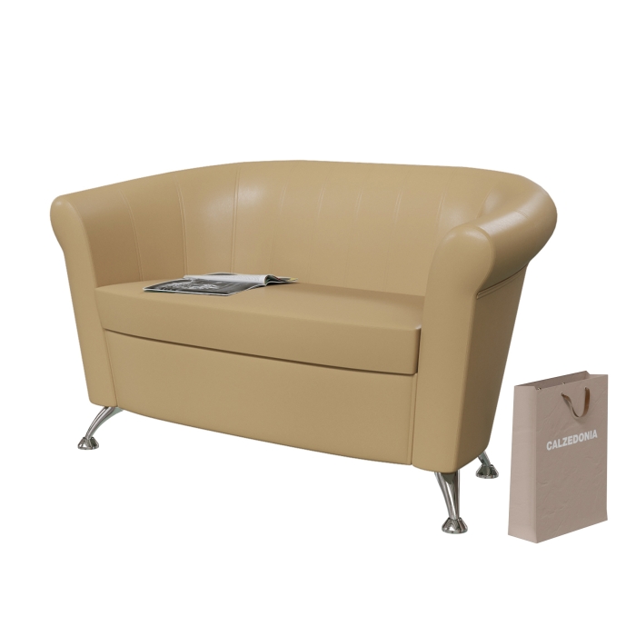 Банкетка 6-5156ксм Лагуна, искусственная кожа кофе с молоком (кофе с молоком NEXT), ШхГхВ 128х63х79 см. Лагуна БОЛЬШАЯ !!!