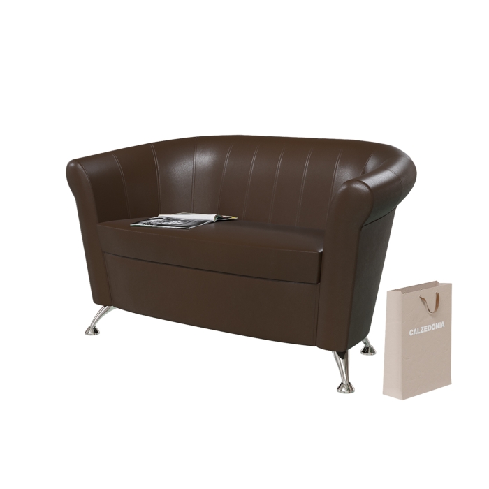 Банкетка 6-5156тем.кор Лагуна, тёмно-коричневая искусственная кожа (тёмно-коричневый БАШ), ШхГхВ 128х63х79 см. Лагуна БОЛЬШАЯ !!!