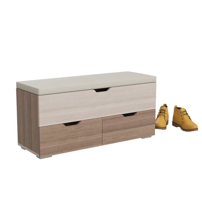 Диван 2-4201Тяс.темсв Флинт, цвет ясень шимо тёмный/ясень шимо светлый, ШхГхВ 100х37х47 см.