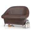 Диван 6-5154т-кор(БАШ) Орион, тёмно-коричневая искусственная кожа (тёмно-коричневый БАШ), ШхГхВ 110х70х80 см.