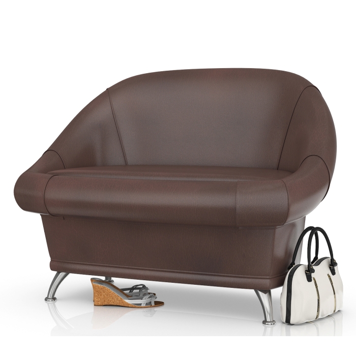 Диван 6-5154т-кор(БАШ) Орион, тёмно-коричневая искусственная кожа (тёмно-коричневый БАШ), ШхГхВ 110х70х80 см.