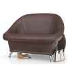 Диван 6-5154т-кор(БАШ) Орион, тёмно-коричневая искусственная кожа (тёмно-коричневый БАШ), ШхГхВ 110х70х80 см.