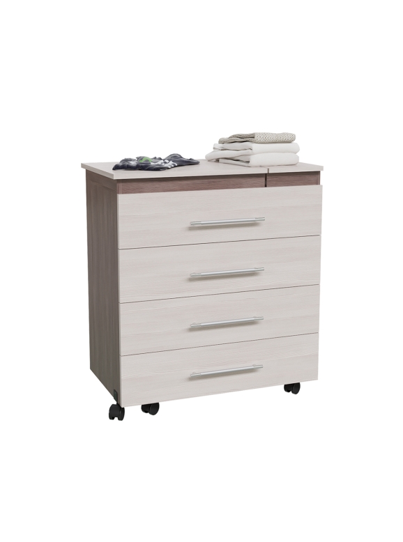 Комод с гладильной доской 4-44300бод.темсв, цвет бодега тёмный/бодега светлый, ШхГхВ 75х43х84 см., разложенный 169х43х91 см., НЕ универсальная сборка