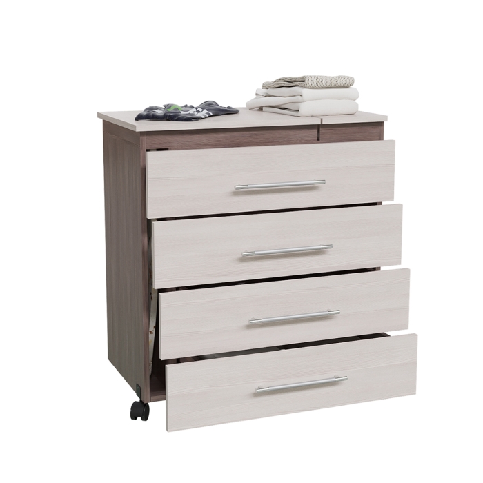 Комод с гладильной доской 4-44300бод.темсв, цвет бодега тёмный/бодега светлый, ШхГхВ 75х43х84 см., разложенный 169х43х91 см., НЕ универсальная сборка