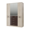 Румба 4-4817дубсонвн Шкаф 4-х дверный с ящиками, цвет дуб сонома/венге, ШхГхВ 160х56х222 см.