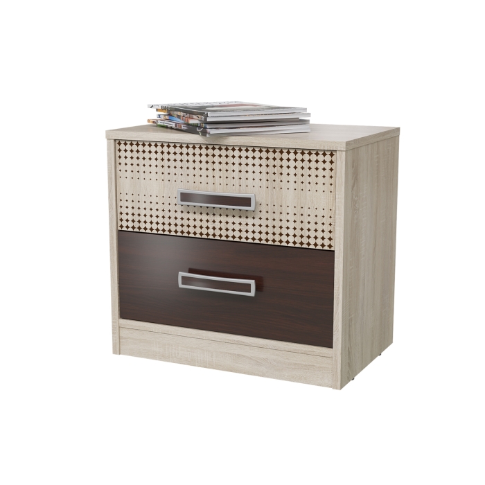 Румба 4-0924дубсонвн Тумба прикроватная, цвет дуб сонома/венге, ШхГхВ 50х33х47 см.