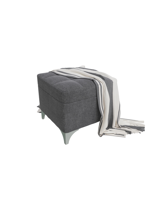 Банкетка 6-5113ТКсерая Жозефина-2, ткань серая, ШхГхВ 46х46х45 см., под сиденьем есть ниша