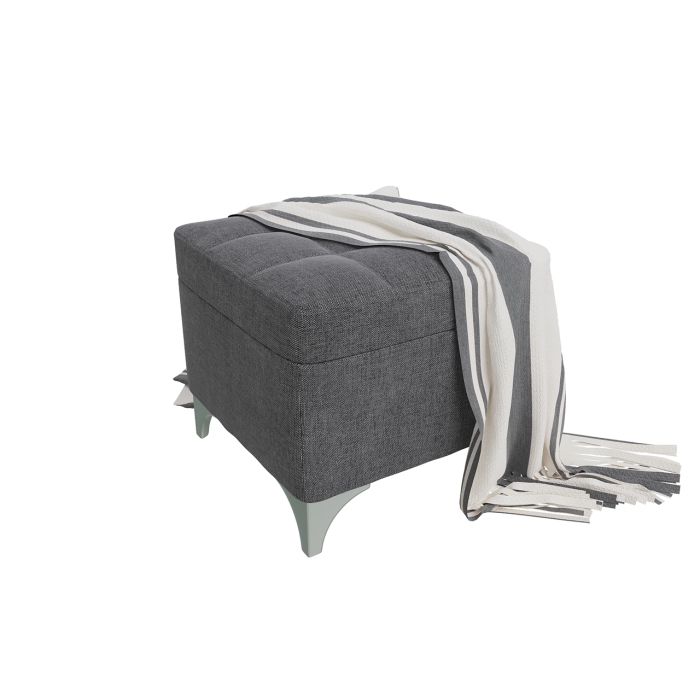 Банкетка 6-5113ТКсерая Жозефина-2, ткань серая, ШхГхВ 46х46х45 см., под сиденьем есть ниша