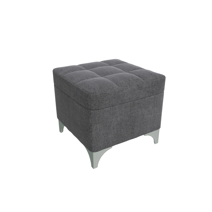Банкетка 6-5113ТКсерая Жозефина-2, ткань серая, ШхГхВ 46х46х45 см., под сиденьем есть ниша