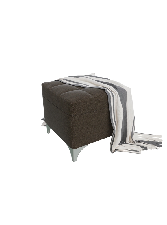 Банкетка 6-5113ТКтем.кор Жозефина-2, ткань тёмно-коричневая, ШхГхВ 46х46х45 см., под сиденьем есть ниша