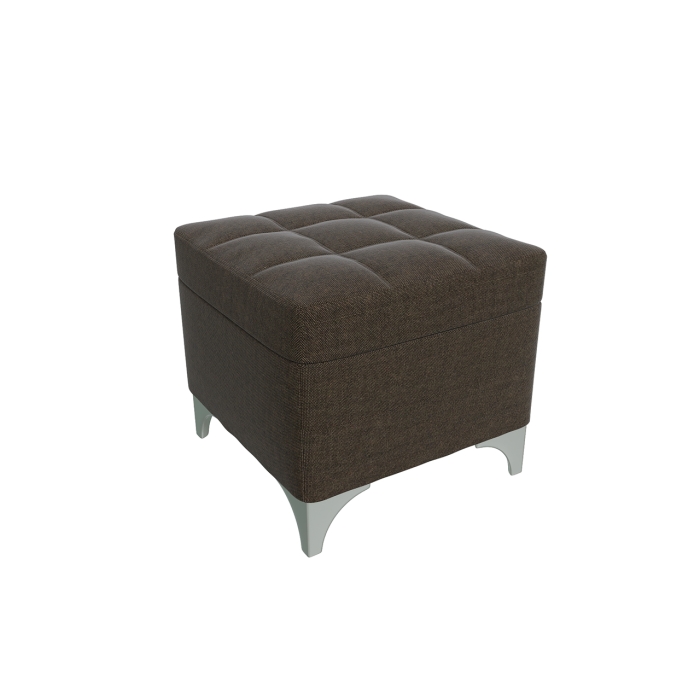 Банкетка 6-5113ТКтем.кор Жозефина-2, ткань тёмно-коричневая, ШхГхВ 46х46х45 см., под сиденьем есть ниша