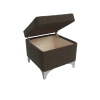 Банкетка 6-5113ТКтем.кор Жозефина-2, ткань тёмно-коричневая, ШхГхВ 46х46х45 см., под сиденьем есть ниша
