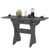 Стол обеденный раскладной с ящиком 6-02.120ТМграф, цвет графит, ШхГхВ 120х57х75 см., 60х57х75 см. сложенный