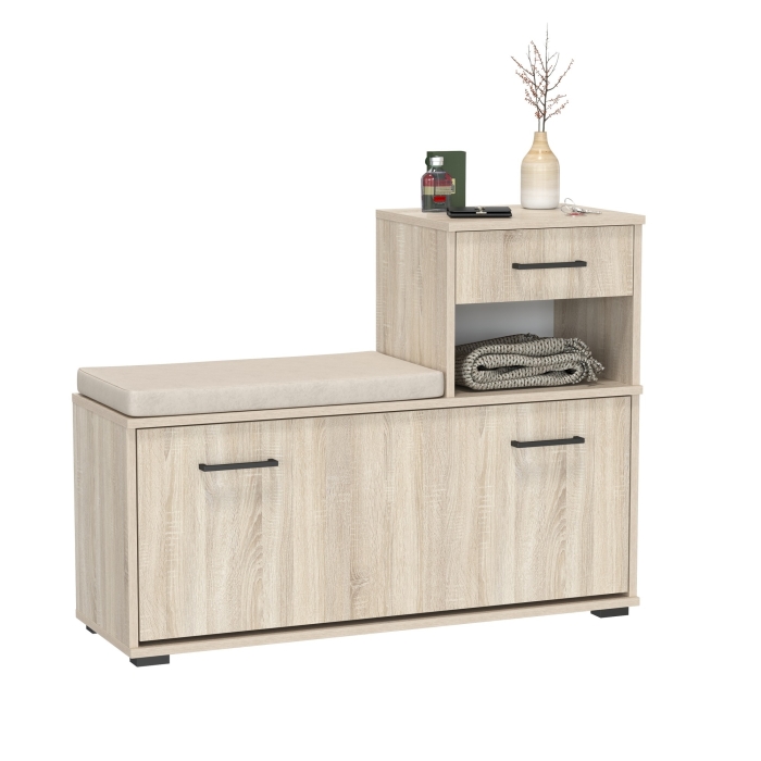 Лира ГК 2-0714дубсон Тумба под обувь, цвет дуб сонома, ШхГхВ 100х33х75,5 см., универсальная сборка