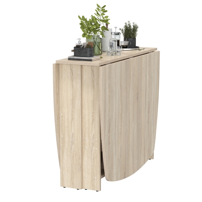 Стол-книжка 1-66дубсон, цвет дуб сонома, ШхГхВ 30х88х74 см. сложенный, разложенный три размера: 90/169/228х88х74 см.