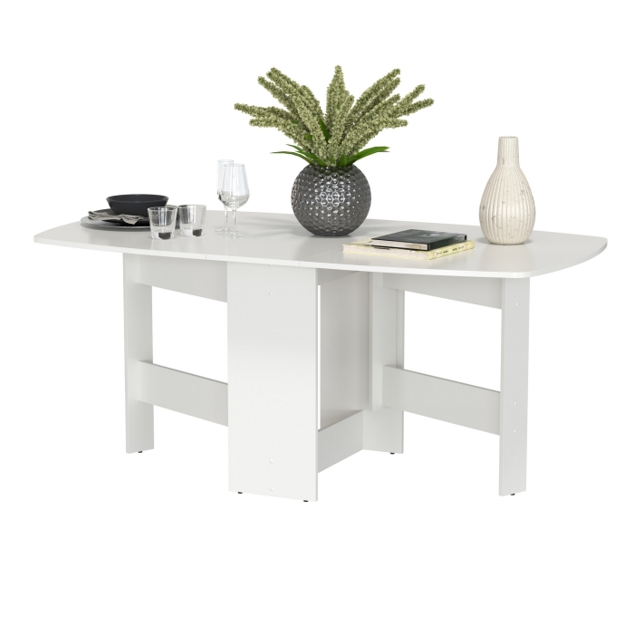 Стол-книжка раскладной 1-65М1бел, цвет белый, ШхГхВ 170х90х74 см., 30х90х74 см. сложенный