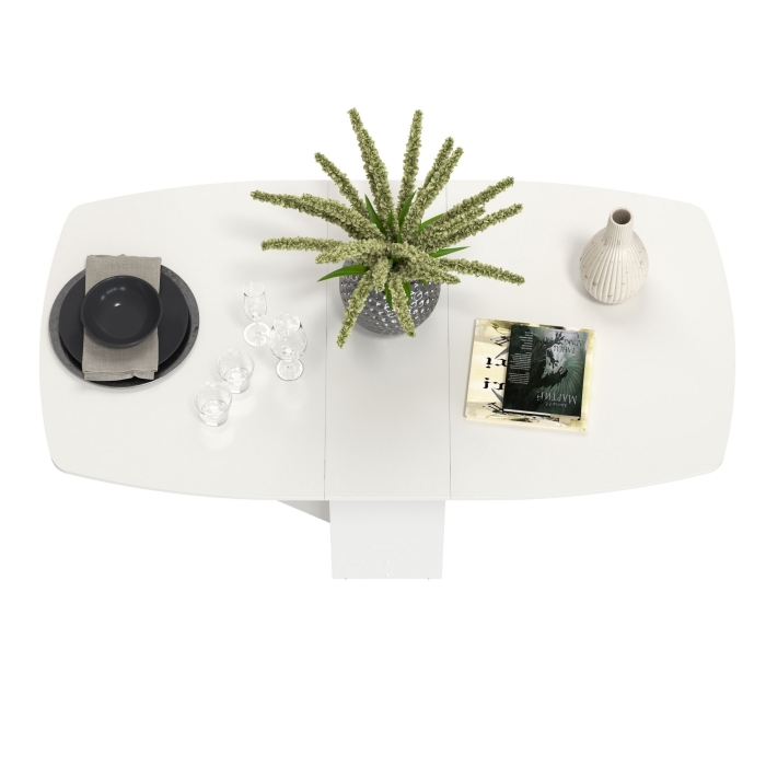 Стол-книжка раскладной 1-65М1бел, цвет белый, ШхГхВ 170х90х74 см., 30х90х74 см. сложенный