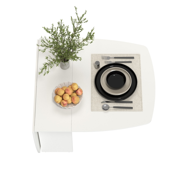 Стол-книжка раскладной 1-65М1бел, цвет белый, ШхГхВ 170х90х74 см., 30х90х74 см. сложенный