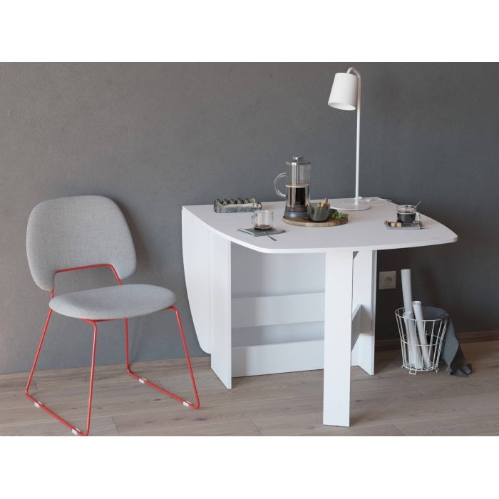 Стол-книжка раскладной 1-65М1бел, цвет белый, ШхГхВ 170х90х74 см., 30х90х74 см. сложенный