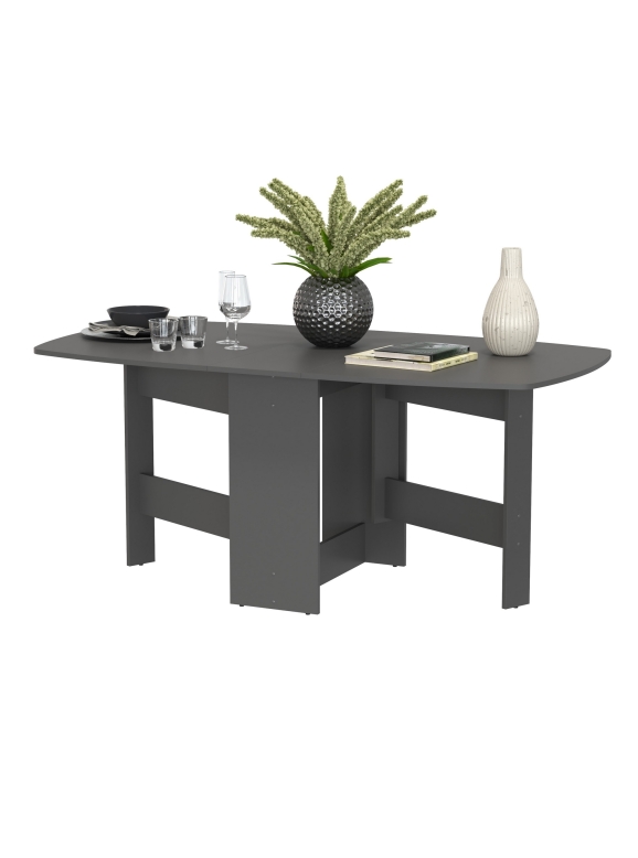 Стол-книжка раскладной 1-65М1граф, цвет графит, ШхГхВ 170х90х74 см., 30х90х74 см. сложенный