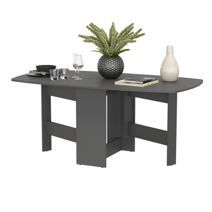 Стол-книжка раскладной 1-65М1граф, цвет графит, ШхГхВ 170х90х74 см., 30х90х74 см. сложенный