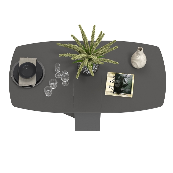 Стол-книжка раскладной 1-65М1граф, цвет графит, ШхГхВ 170х90х74 см., 30х90х74 см. сложенный