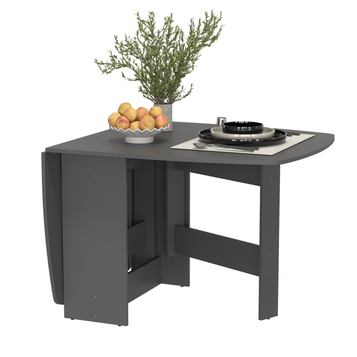 Стол-книжка раскладной 1-65М1граф, цвет графит, ШхГхВ 170х90х74 см., 30х90х74 см. сложенный