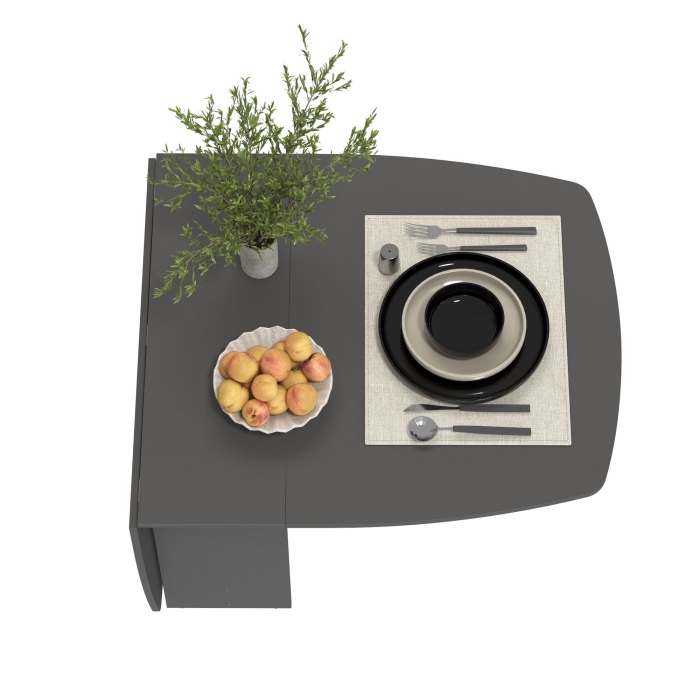 Стол-книжка раскладной 1-65М1граф, цвет графит, ШхГхВ 170х90х74 см., 30х90х74 см. сложенный