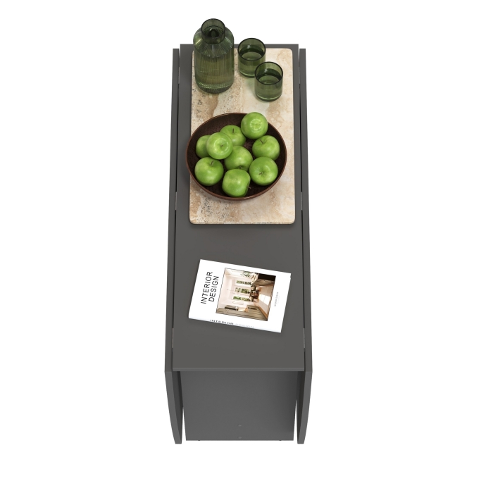 Стол-книжка раскладной 1-65М1граф, цвет графит, ШхГхВ 170х90х74 см., 30х90х74 см. сложенный