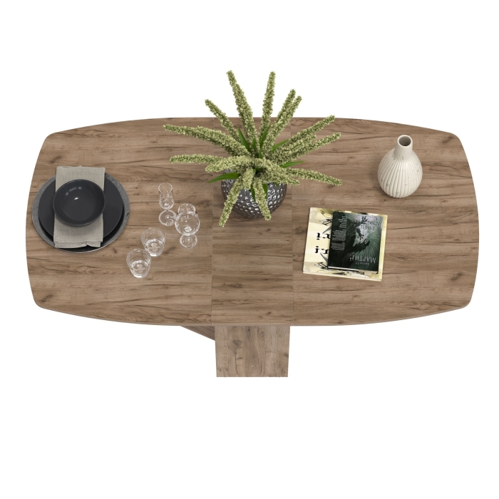 Стол-книжка раскладной 1-65М1дкт, цвет дуб крафт табачный, ШхГхВ 170х90х74 см., 30х90х74 см. сложенный