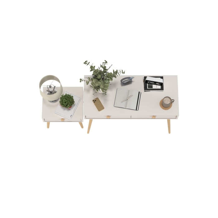 Афина Спальня Стол + Тумба прикроватная, цвет кашемир серый, ШхГхВ 100х45х76 + 45х37х45 см., универсальная сборка