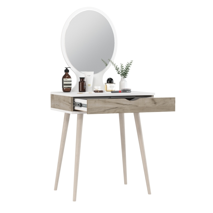 Трюмо Palermo цвет белый/дуб крафт серый