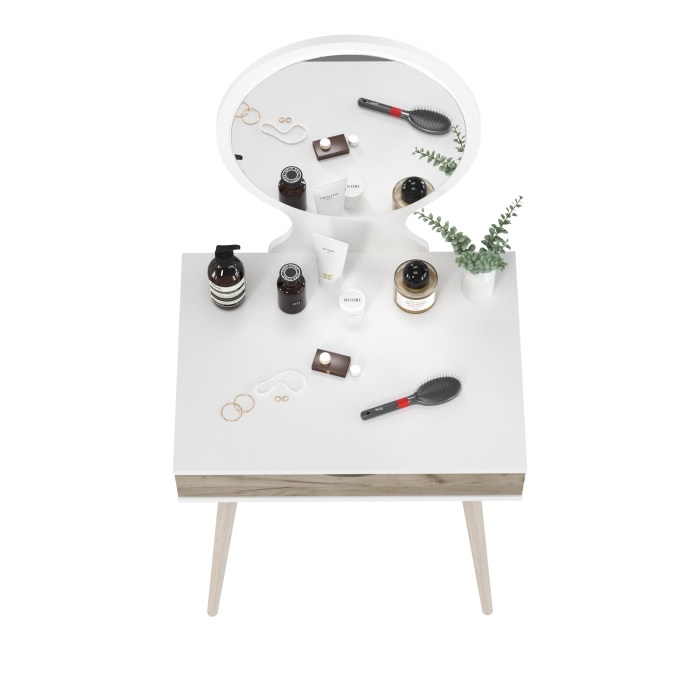 Трюмо Palermo цвет белый/дуб крафт серый