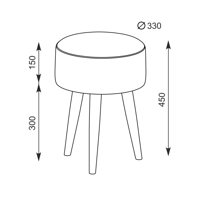 Афина Спальня 4-25901М1к.с. Трюмо + Банкетка 6-5132ТКчёр Юна, цвет кашемир серый/ткань чёрная, ШхГхВ 105х38,6х129 + 33х33х45 см., универс. сб.