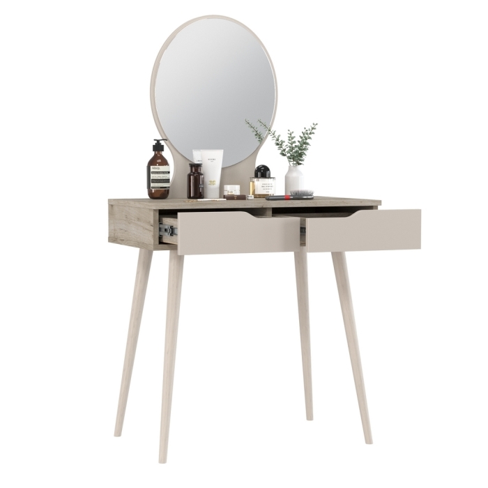 Трюмо Calabria цвет дуб крафт серый/кашемир серый