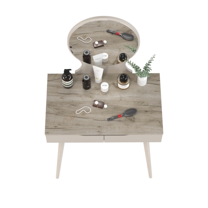 Трюмо Calabria цвет дуб крафт серый/кашемир серый