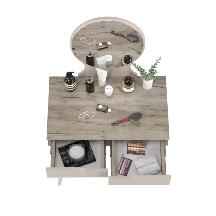 Трюмо Calabria цвет дуб крафт серый/кашемир серый