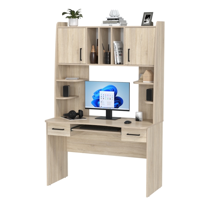 Стол рабочий 6-0604дубсон Бета, цвет дуб сонома, ШхГхВ 120х60,5х183,5 см.