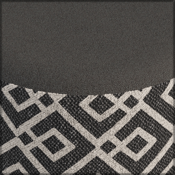 Банкетка 6-5132ТКчёр Юна, цвет ткань чёрная с рисунком, ШхГхВ 33х33х45 см.(круглая банкетка на трёх ножках), цвет ножек: тик