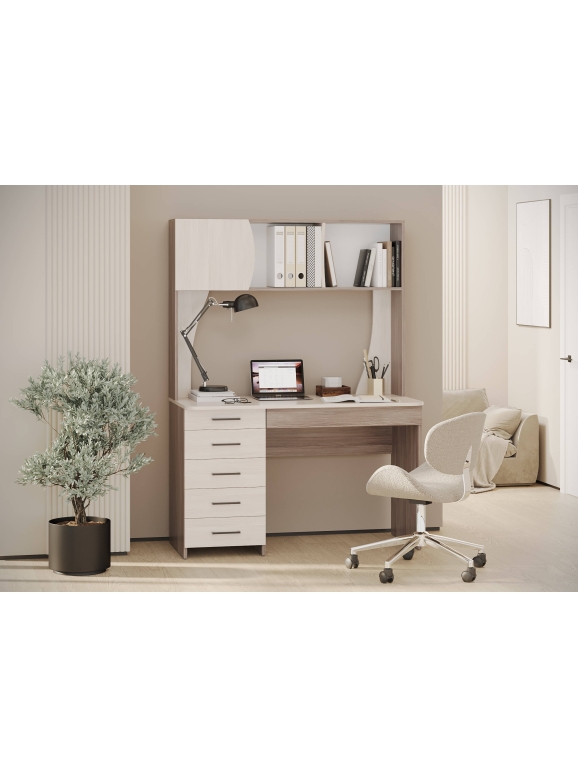 Стол рабочий 6-0606бод.тем/св Сигма, цвет бодега тёмный/бодега светлый, ШхГхВ 120,5х60,5х166 см., НЕ универсальная сборка