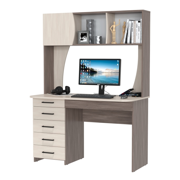 Стол рабочий 6-0606бод.тем/св Сигма, цвет бодега тёмный/бодега светлый, ШхГхВ 120,5х60,5х166 см., НЕ универсальная сборка