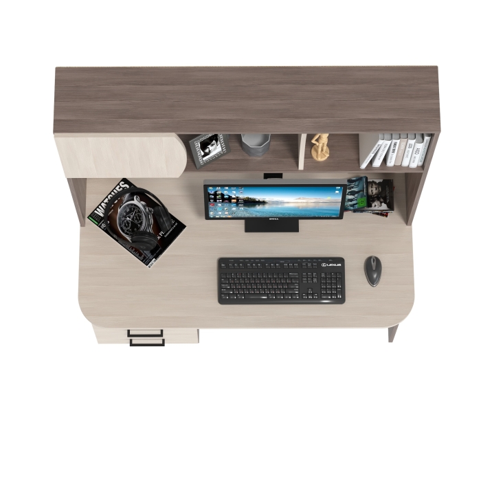 Стол рабочий 6-0606бод.тем/св Сигма, цвет бодега тёмный/бодега светлый, ШхГхВ 120,5х60,5х166 см., НЕ универсальная сборка