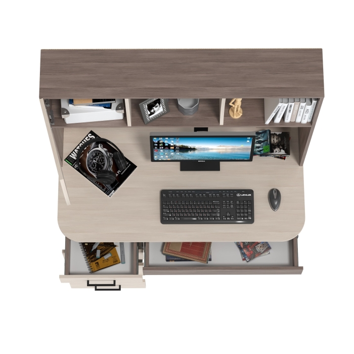 Стол рабочий 6-0606бод.тем/св Сигма, цвет бодега тёмный/бодега светлый, ШхГхВ 120,5х60,5х166 см., НЕ универсальная сборка