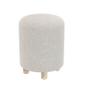 Банкетка 6-5137ТКШсв.серый Марта, цвет ткань светло-серая, ШхГхВ 36х36х46 см.(круглая банкетка на трёх ножках)