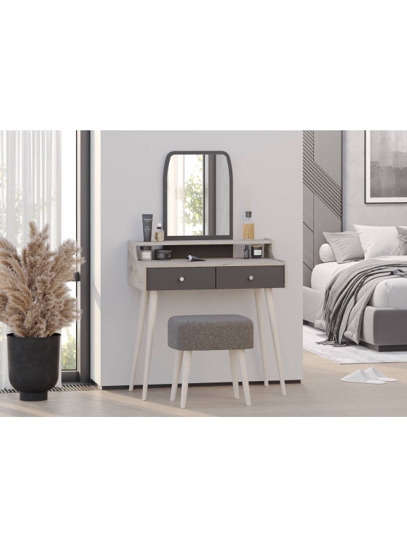 Трюмо Messina цвет дуб крафт серый/графит