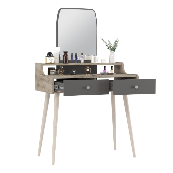 Трюмо Messina цвет дуб крафт серый/графит