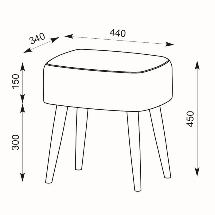 Афина Спальня 4-25901М1к.с. Трюмо + Банкетка 6-5135ТКШзел Полли, цвет кашемир серый/ткань зелёная, ШхГхВ 105х38,6х129 + 44х34х45 см., универс. сб.