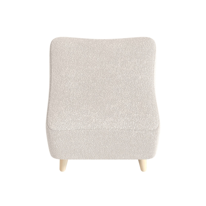 Банкетка 6-5133ТКВмол Куби, цвет ткань молоко, ШхГхВ 41х41х45 см.(квадратная банкетка на четырёх ножках), цвет ножек: иней