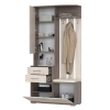 Прихожая Domino - Шкаф с вешалкой, цвет бодега тёмный/бодега светлый
